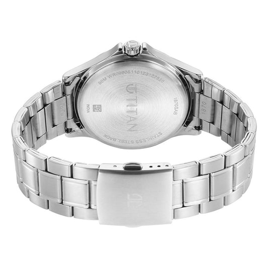 Titan Urban Biege Dial Analog Metal Strap Watch for Men