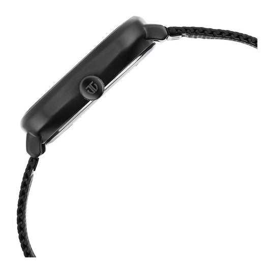 Titan Shaped Case Brown Dial Metal Strap Watch