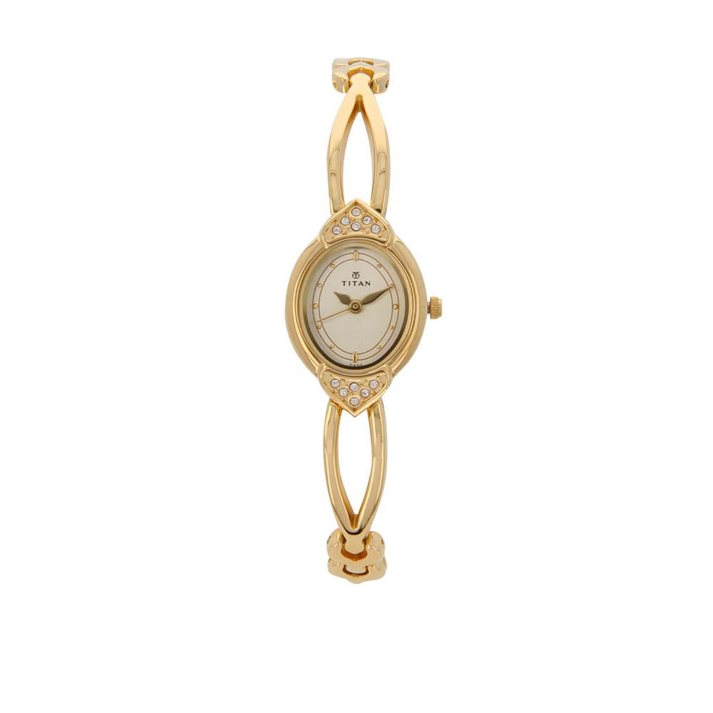 Jam Tangan Analog Dail Putih Titan Karishma untuk Wanita-2468YM04