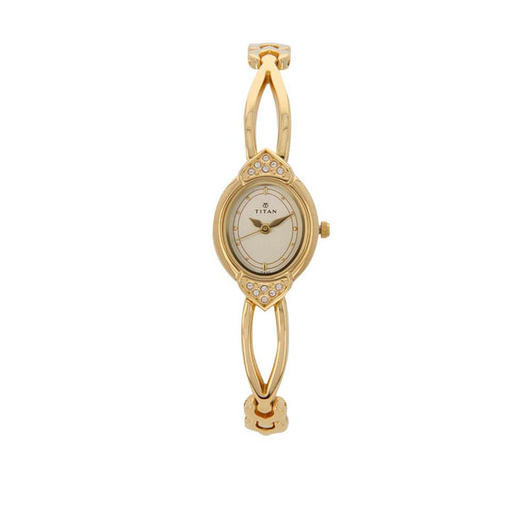 Jam Tangan Analog Dail Putih Titan Karishma untuk Wanita-2468YM04