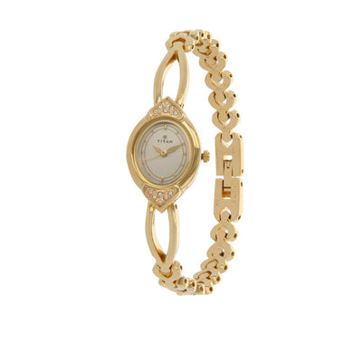 Jam Tangan Analog Dail Putih Titan Karishma untuk Wanita-2468YM04