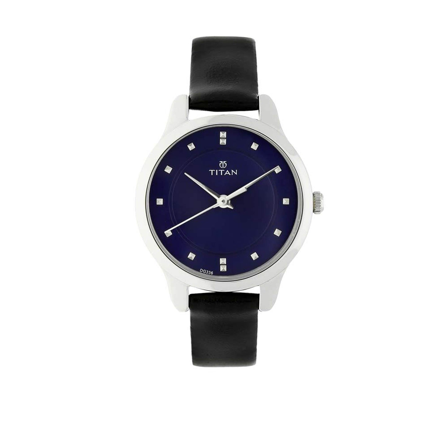 Titan Workwear Blue Dial Women Watch With Leather Strap