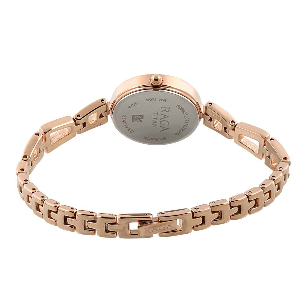 Jam Tangan Analog Berangka Beige Titan Raga untuk Wanita-2540WM06