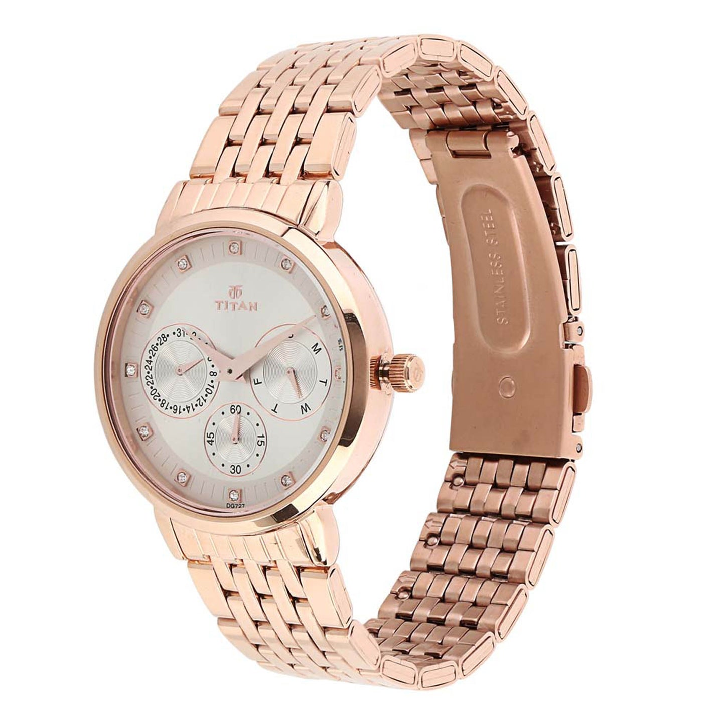 Titan Neo Beige Dial Multifunction Watch For Women-2569WM02