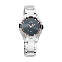 Titan Sparkle Anthracite Dial Stainless Steel Strap Watch for Women