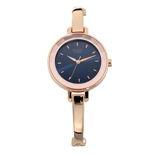 Raga Blue Dial Metal Strap Watch-2575WM02