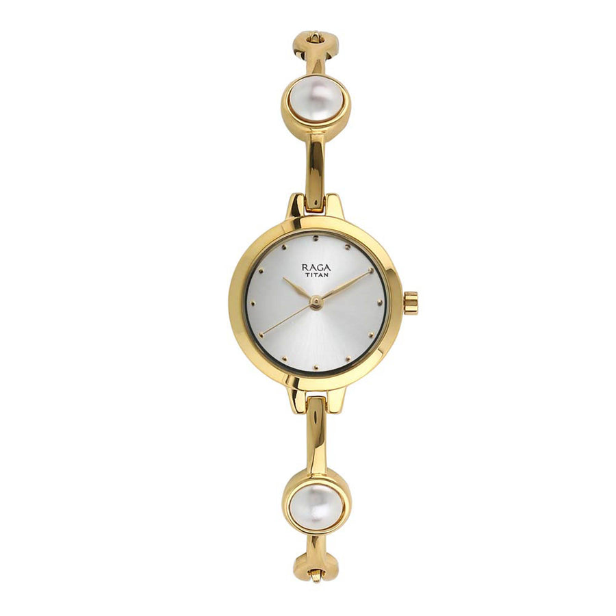 Titan Raga White Dial Analog Watch for Women-2576YM01