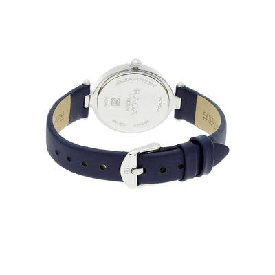 Titan Raga Viva Silver Dial Leather Strap Watch for Women