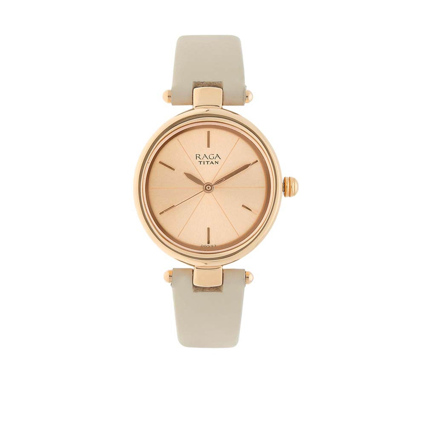 Rose Gold Dial Stainless Steel Strap Watch-2579WL01