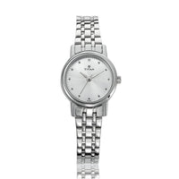 Titan Quartz Analog Silver Dial Stainless Steel Strap Watch for Women