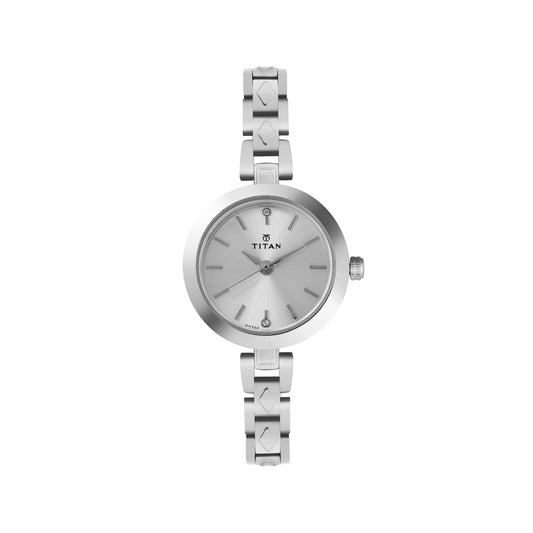 Titan Karishma Silver Dial Analog Watch for Women-2598SM01