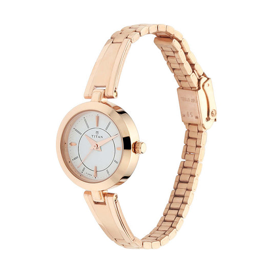 Titan Quartz Silver Dial Analog Watch for Women