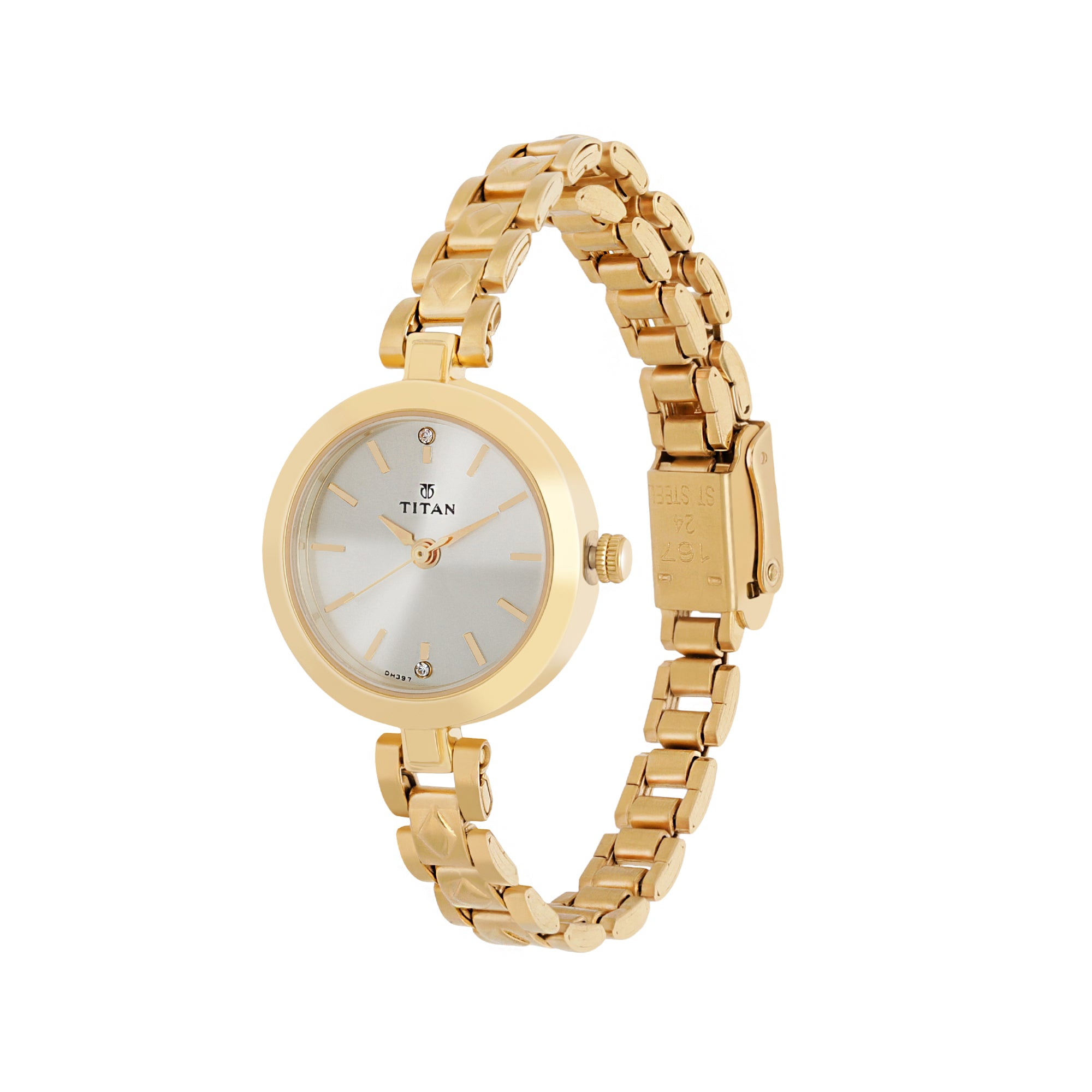 Titan Karishma Champagne Dial Analog Watch for Women-2598YM01