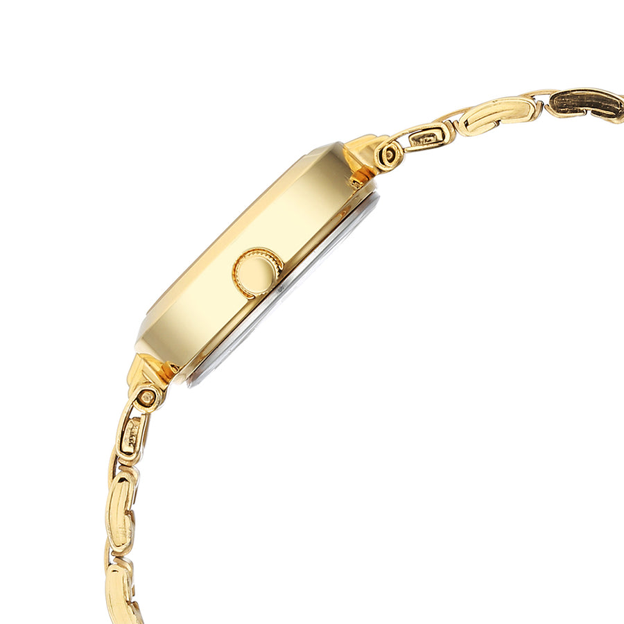 Titan Karishma Gold Dial Stainless Steel Strap Watch for Women
