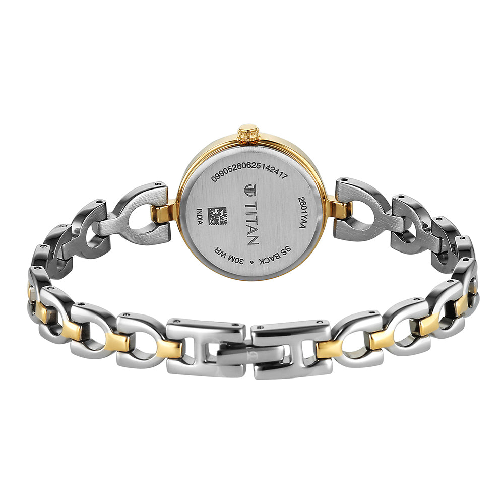 Titan Quartz Silver Dial Stainless Steel Strap Watch for Women