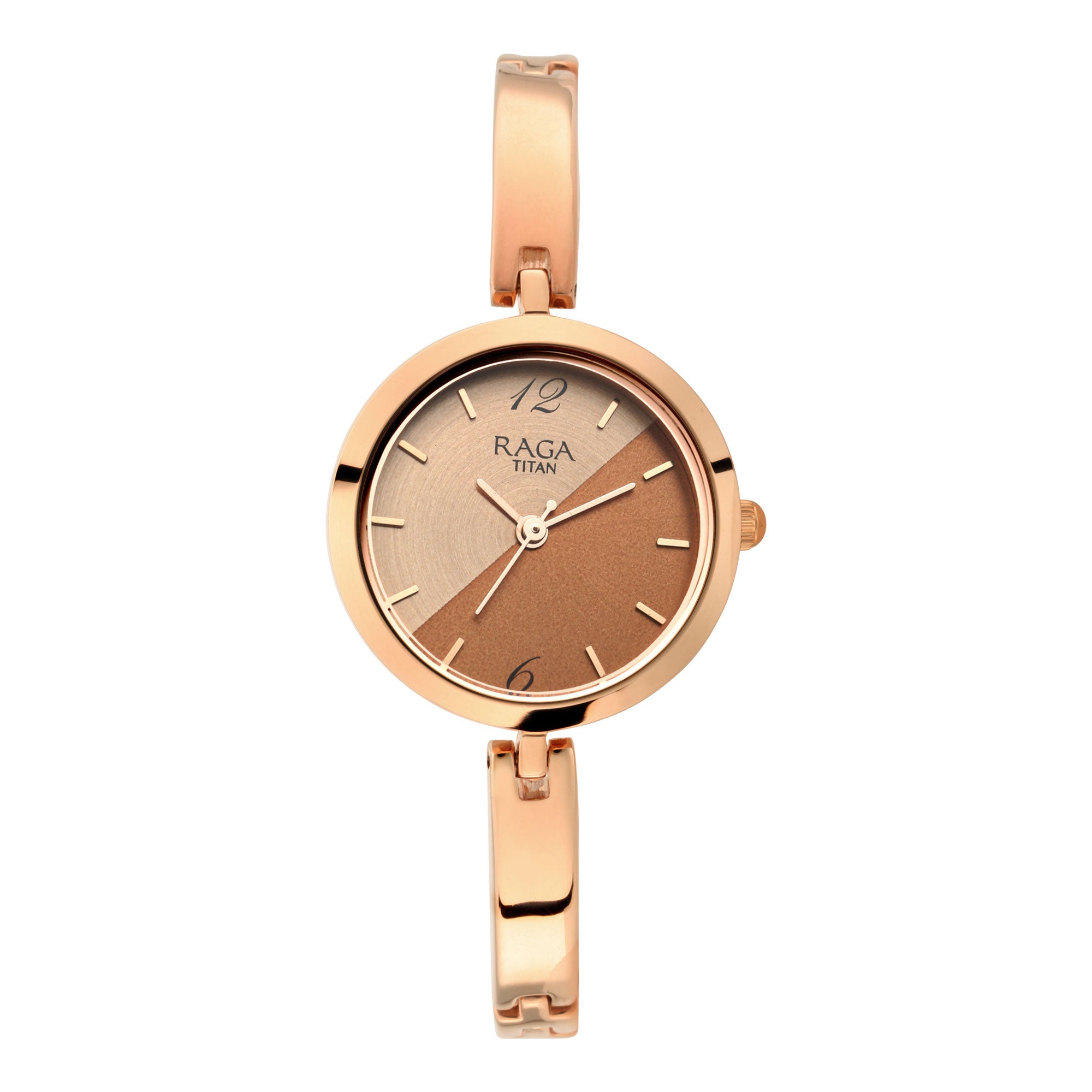 Raga Viva Rose Gold Dial Metal Strap Watch-2606WM07