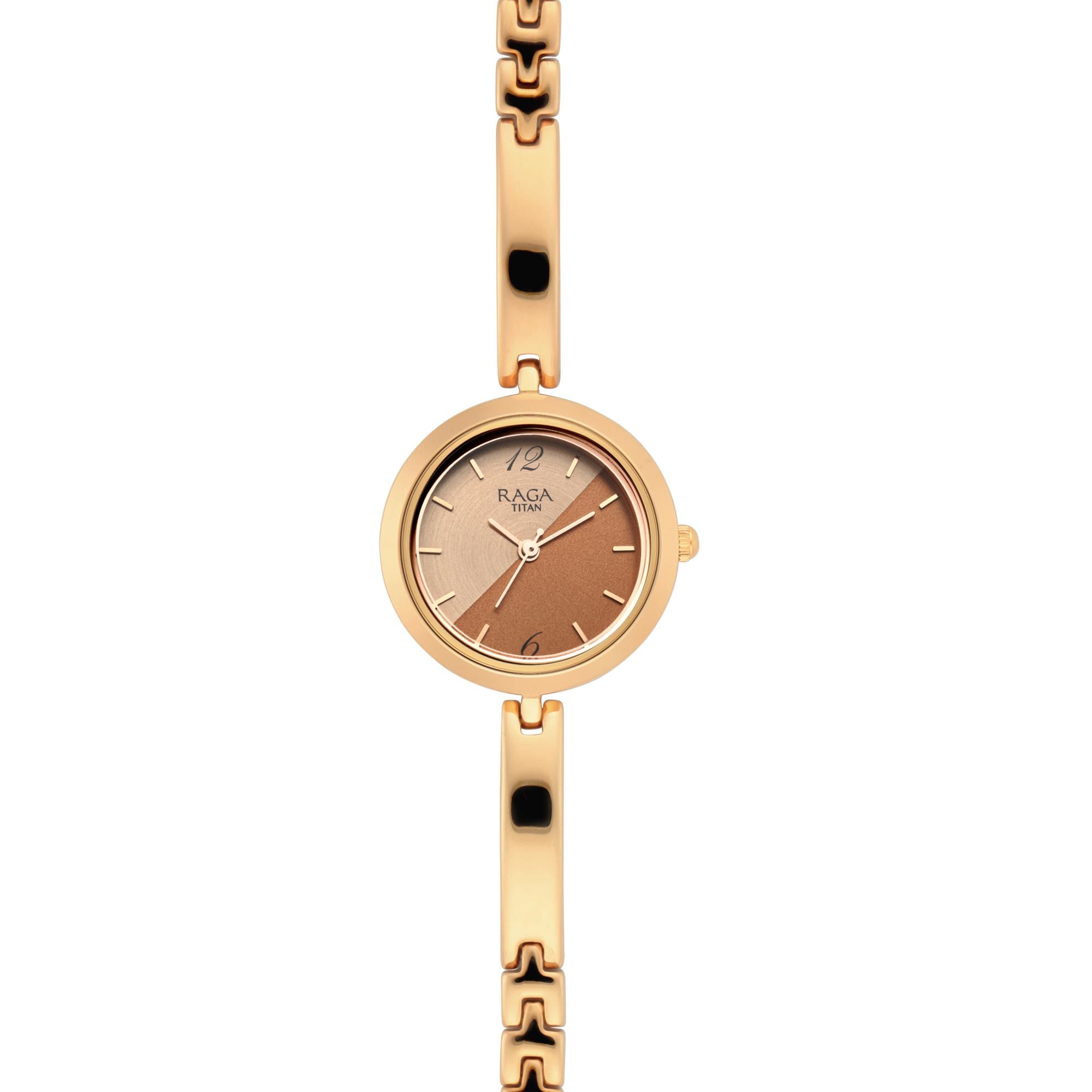 Raga Viva Rose Gold Dial Metal Strap Watch-2606WM07