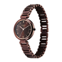 Jam Tangan Raga Delight Tali Logam Dail Coklat-2608QM02
