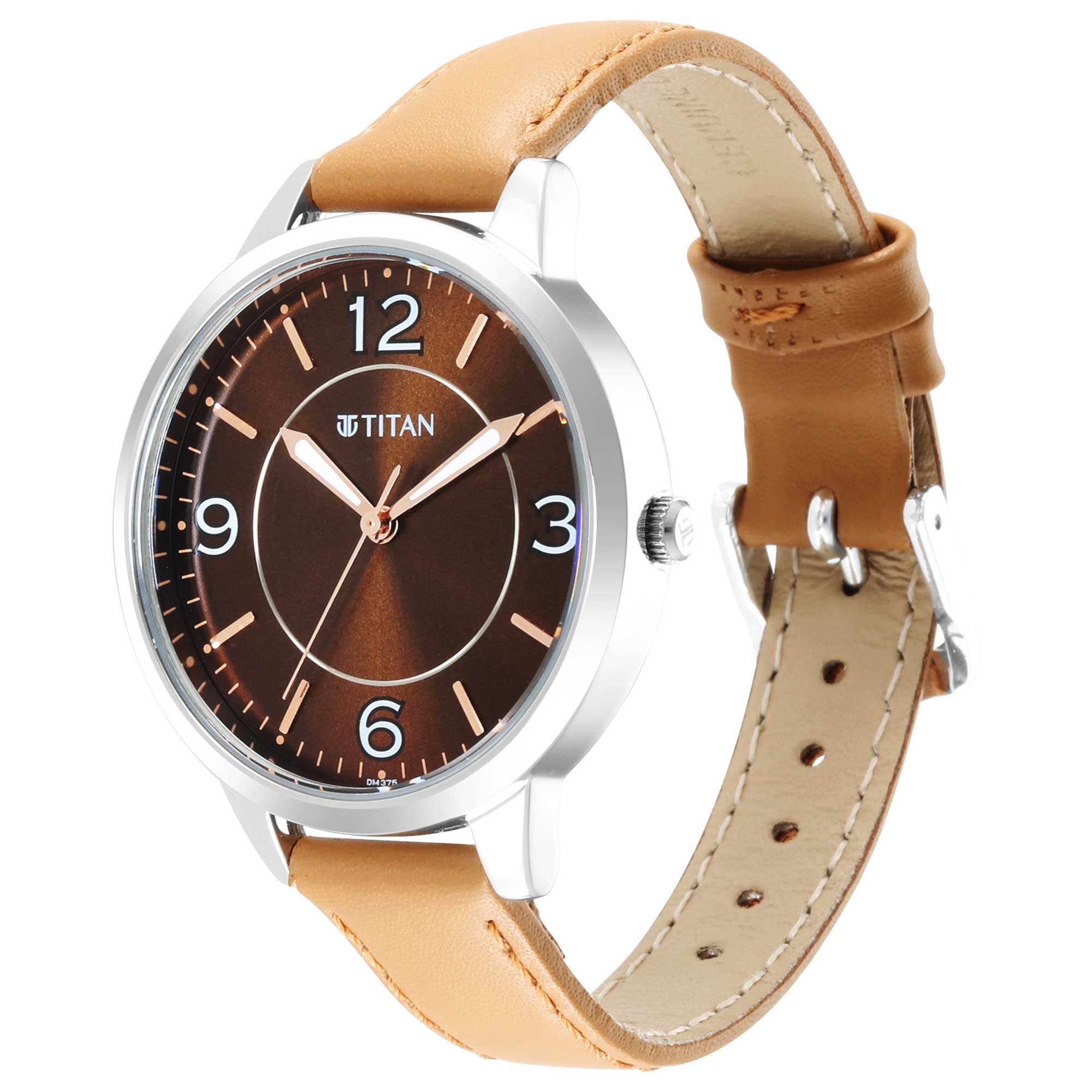 Titan Trendsetters Brown Dial Analog Leather Strap watch for Women