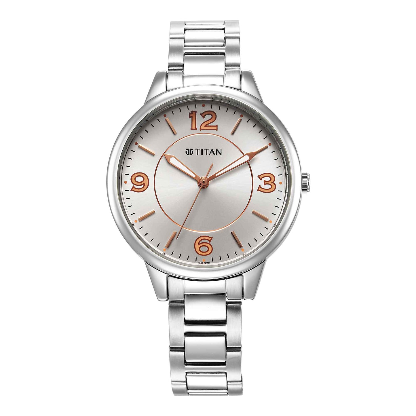 Titan Urban Silver White Dial Women Watch With Metal Strap