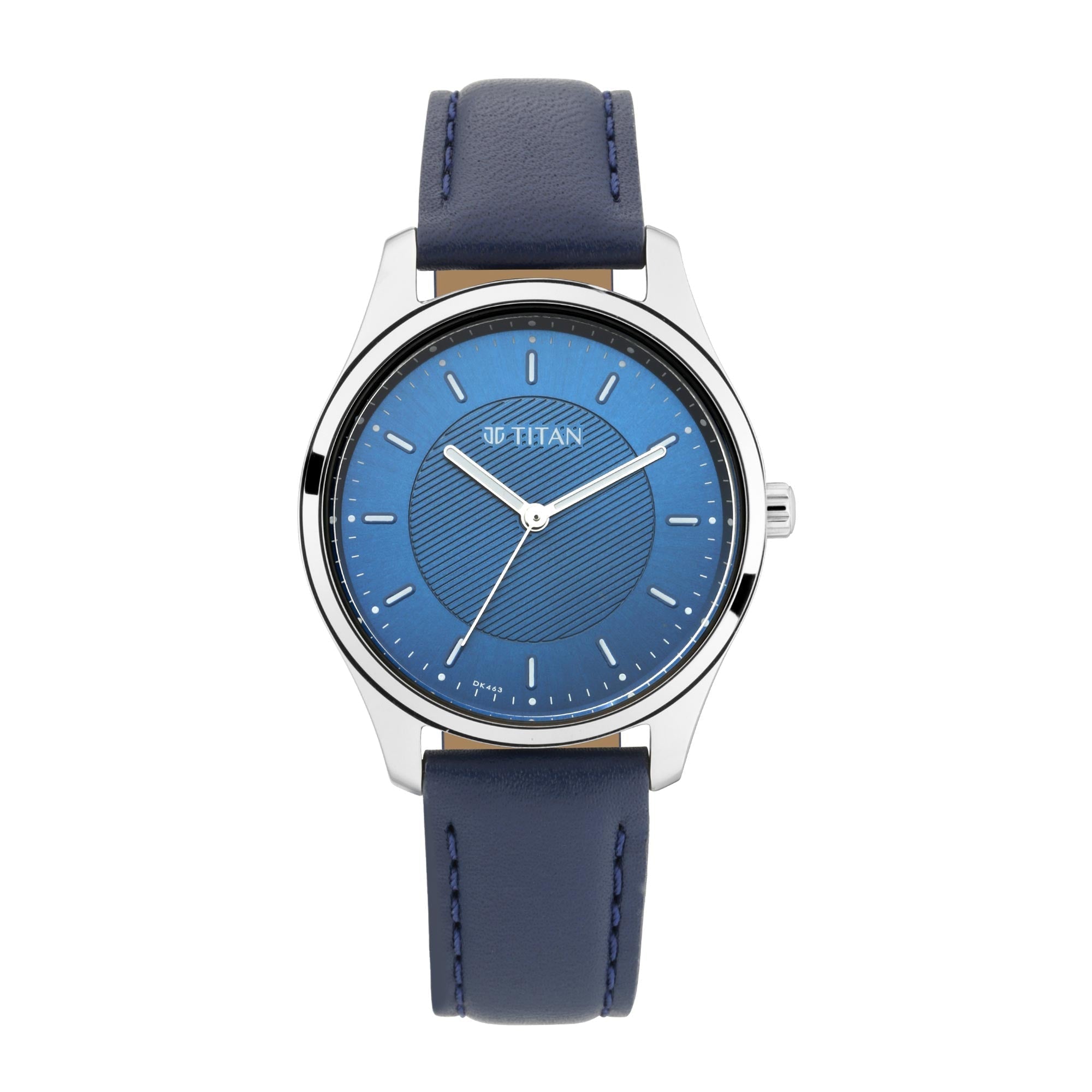 Titan Workwear Blue Dial Women Watch With Leather Strap