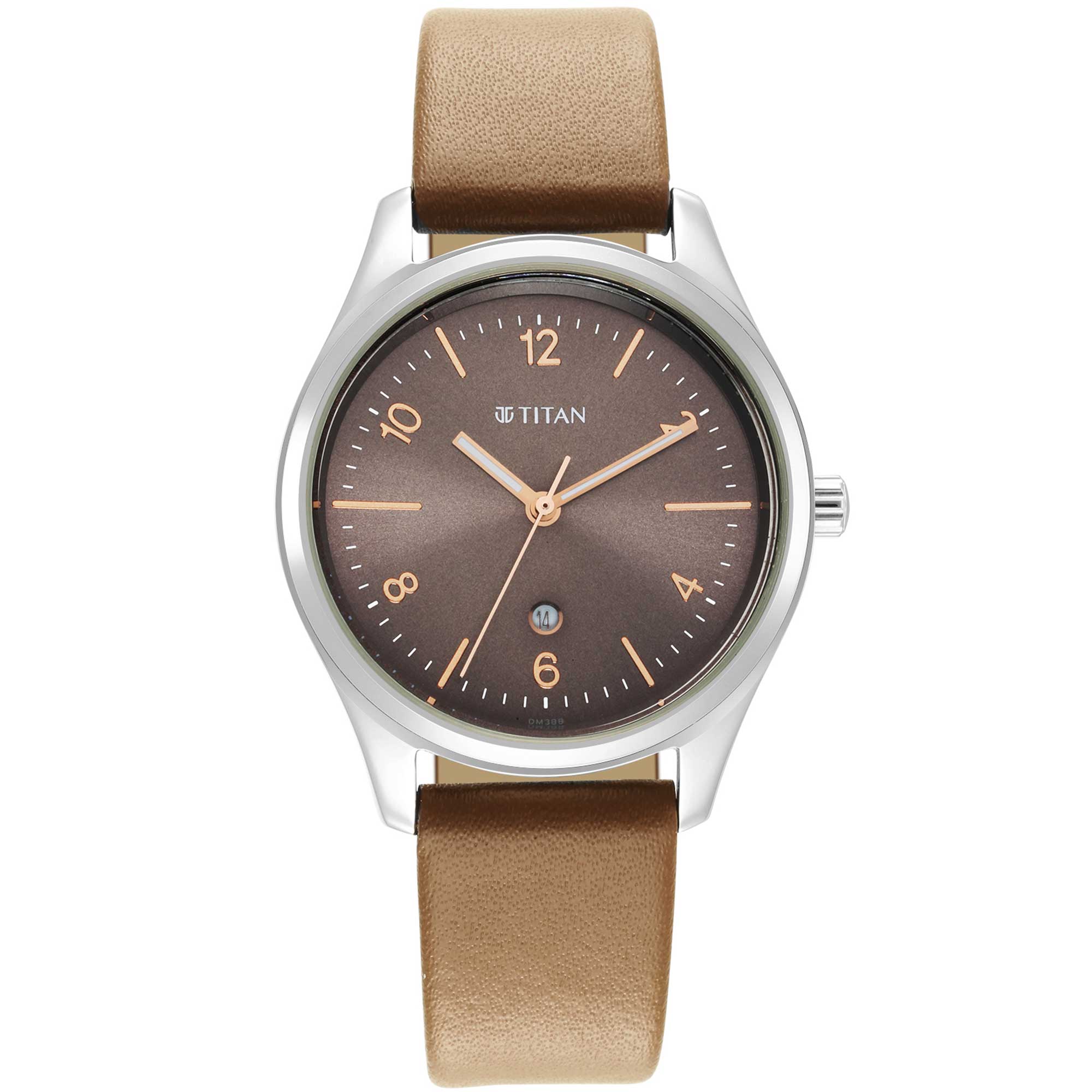 Titan Trendsetters Brown Dial Women Watch With Leather Strap