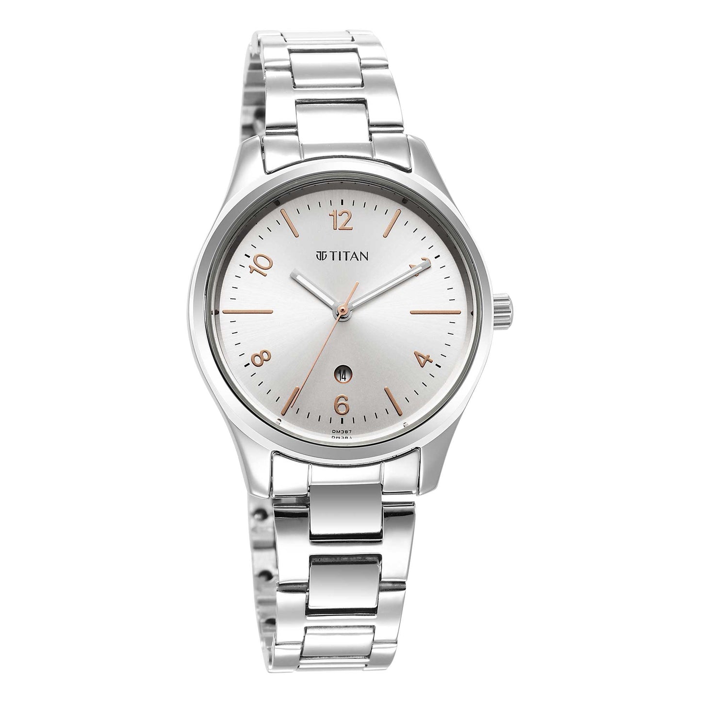 Titan Urban Silver White Dial Women Watch With Metal Strap