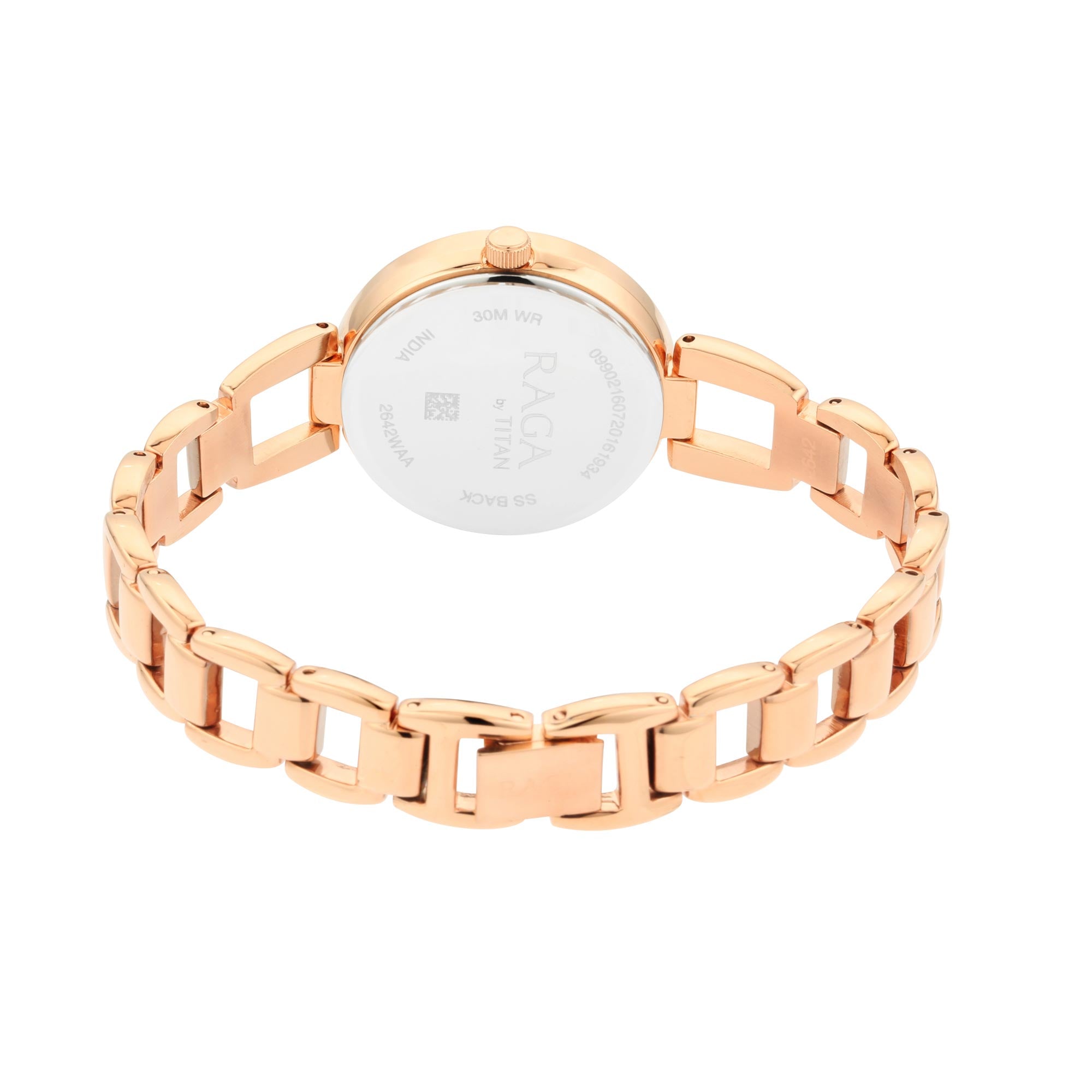 Titan Raga Viva Rose Gold Dial Quartz Metal Strap Watch for Women