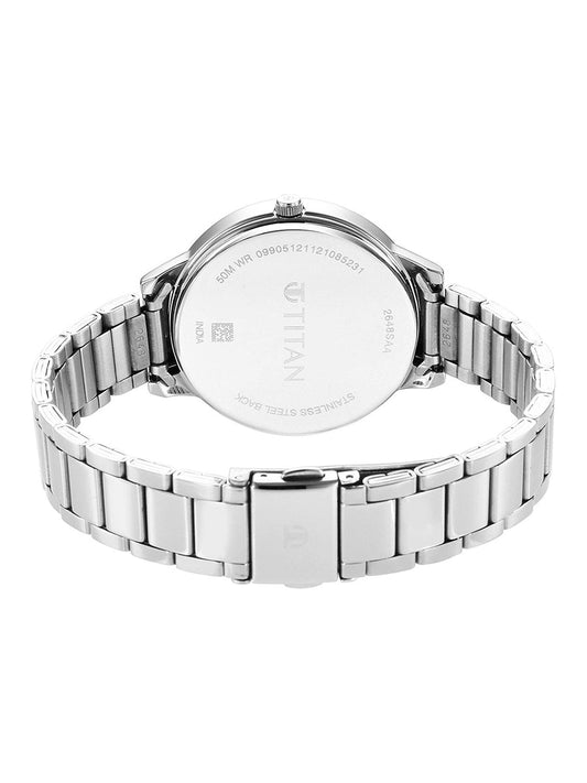 Titan Trendsetters Blue Dial Women Watch With Stainless Steel Strap