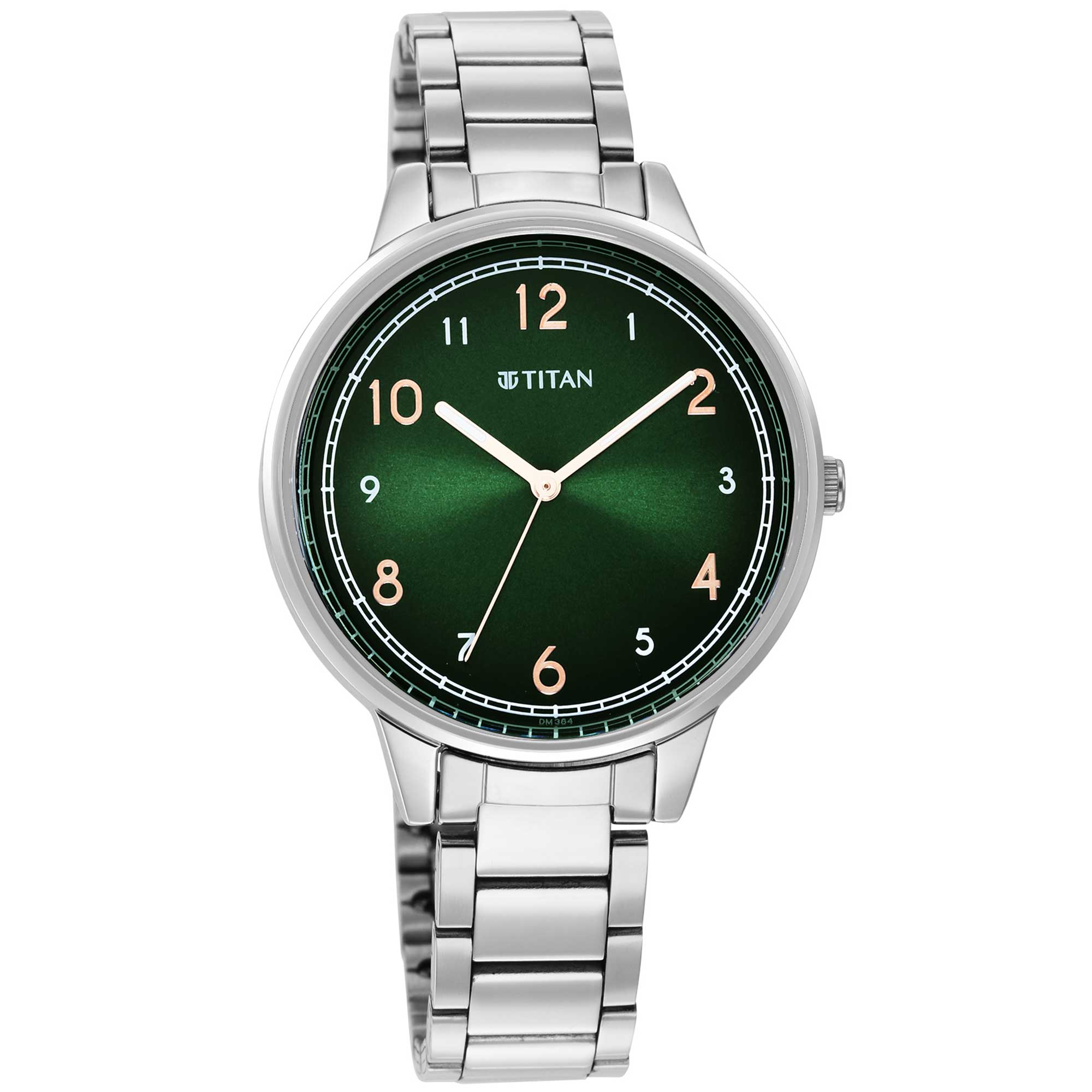 Stainless Steel Titan Ladies Watches Under 2000 Titan Trendsetters Green Dial Analog Stainless Steel Strap Watch