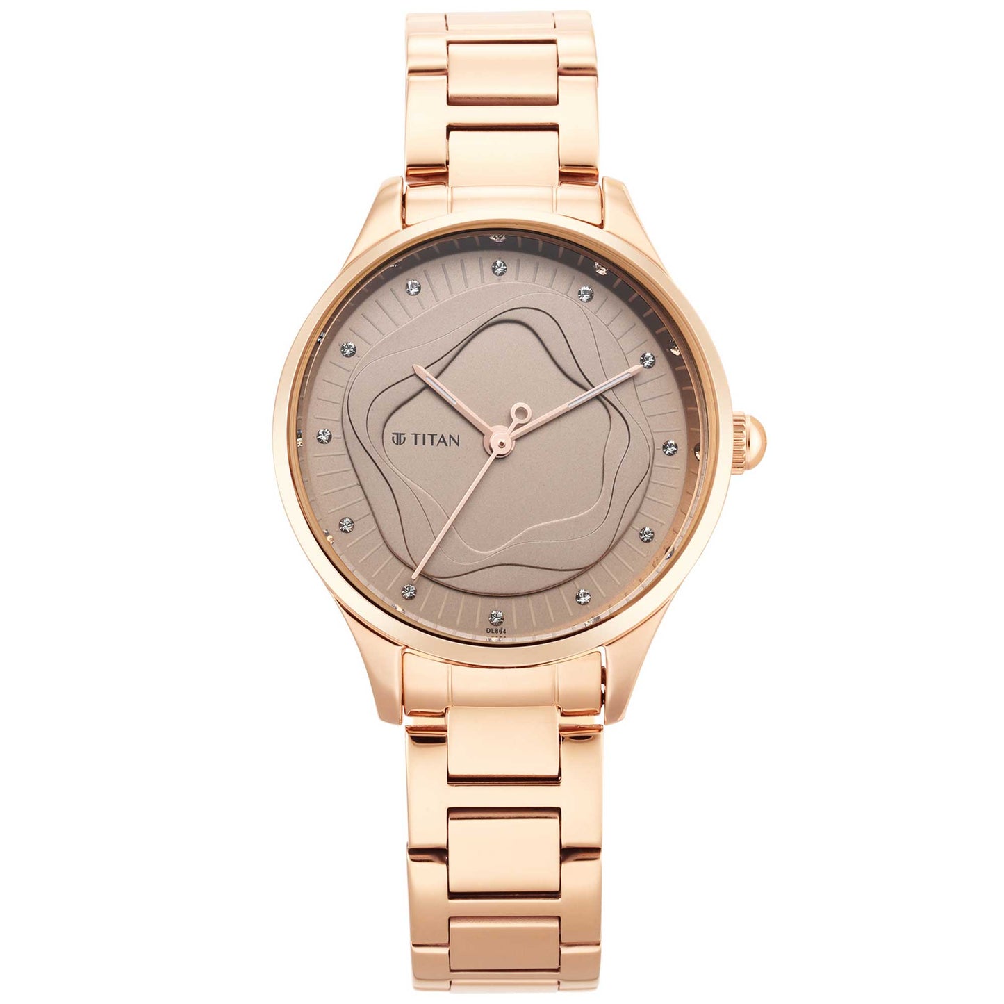 Titan Wander Brown Analog Stainless Steel Strap Watch for Women