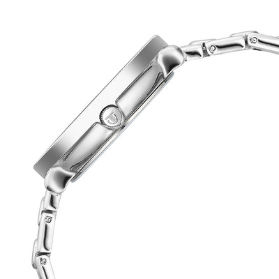 Jam Tangan Tali Logam Dail Merah Tua Titan Workwear untuk Wanita