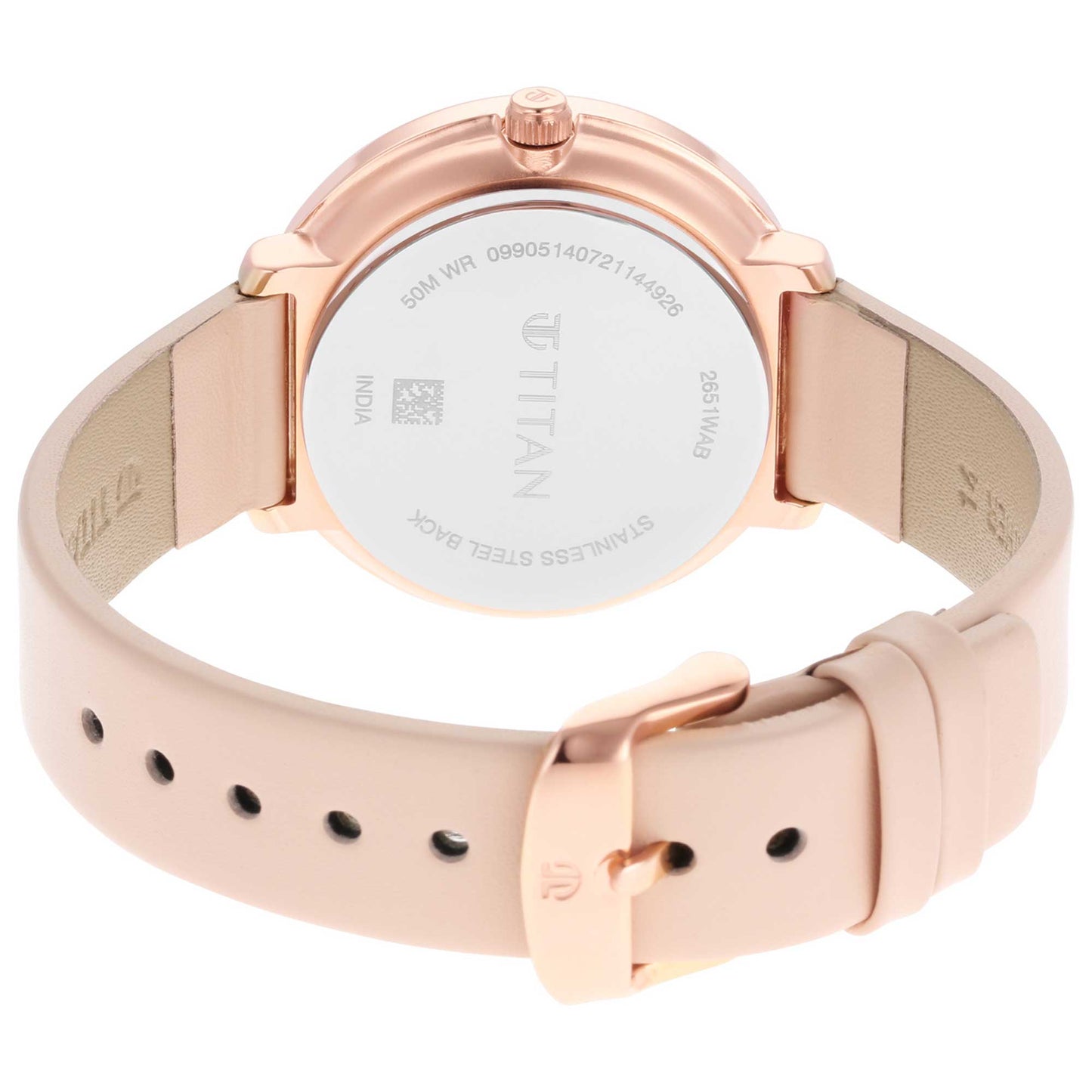 Workwear Rose Gold Dial Red Leather Strap Watch-2651WL03