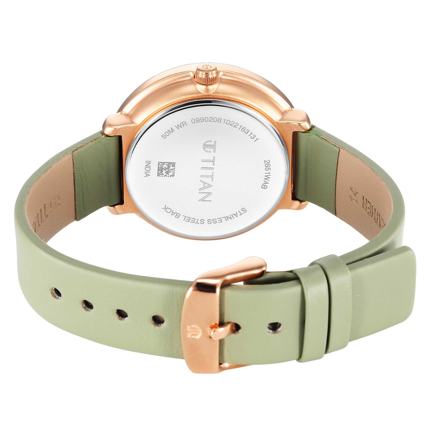 Neo White Dial Leather Strap Watch for Women-2651WL09