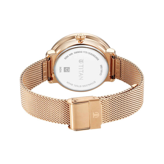 Titan Marhaba Green Dial Stainless Steel Strap Watch for Women