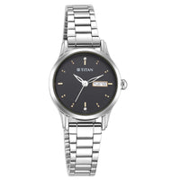 Titan Lagan Black Dial Metal Strap Watch 2656SM03