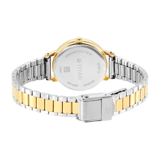 Titan Karishma Grey Dial Stainless Steel Strap Watch for Women