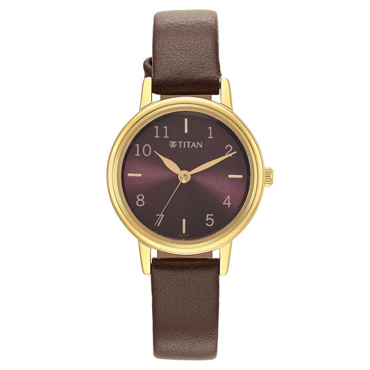 Women Karishma Brown Dial Metal Strap Watch