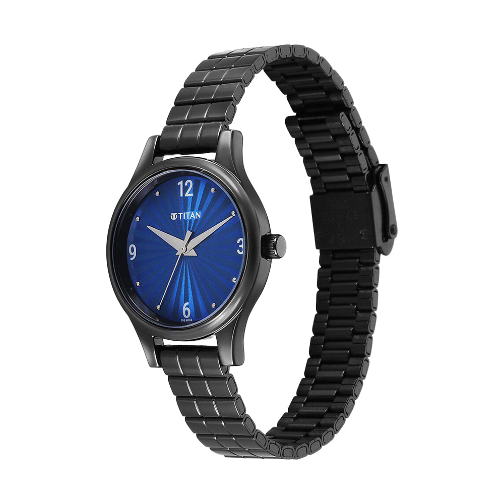 Titan Karishma Blue Dial Stainless Steel Strap Watch for Women