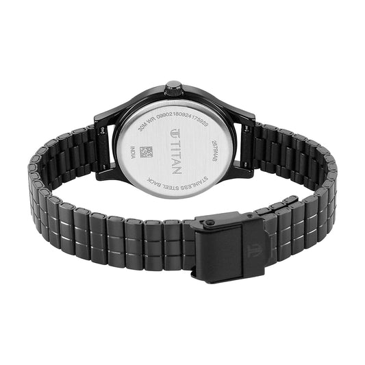 Titan Karishma Blue Dial Stainless Steel Strap Watch for Women