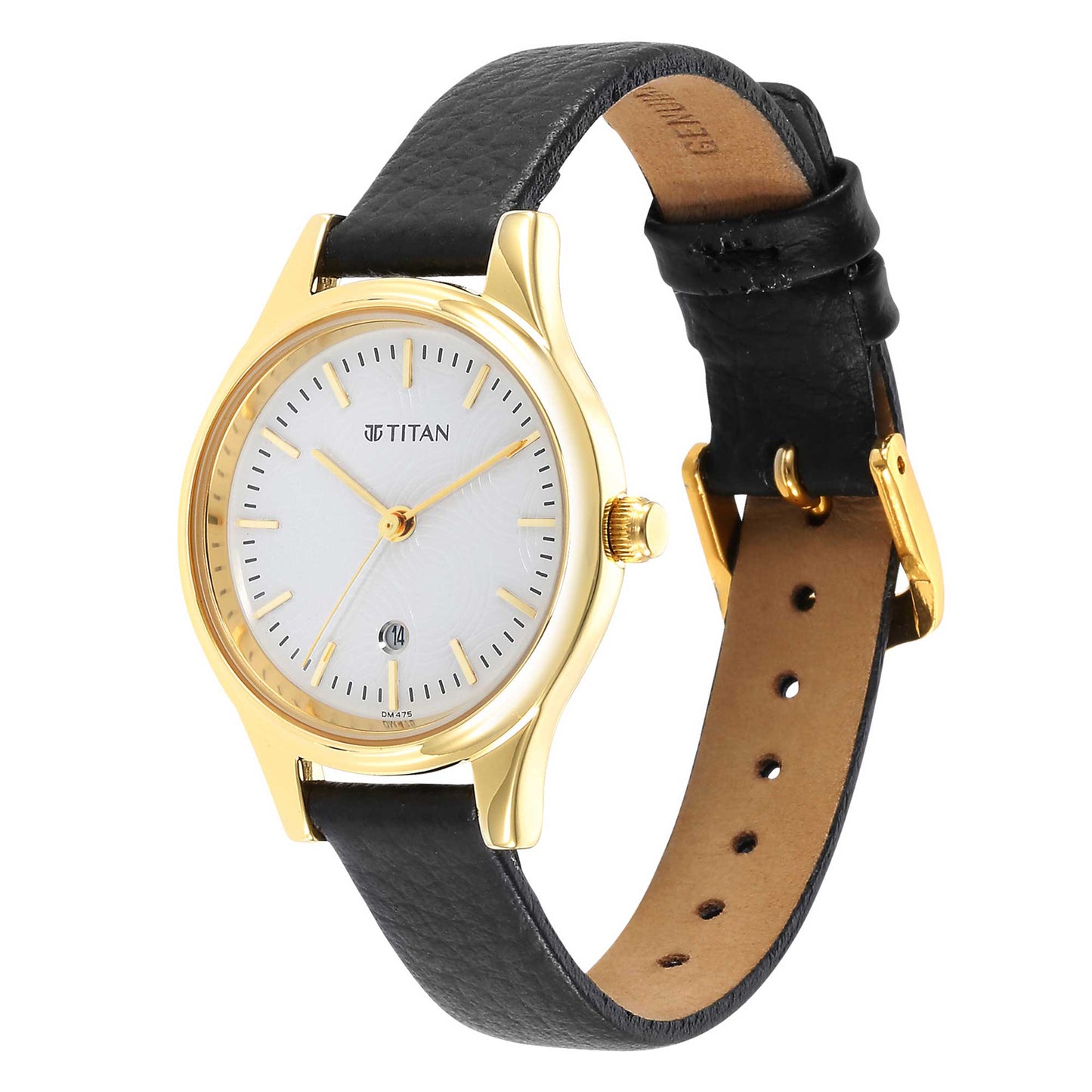 Titan Karishma White Dial Analog Leather Strap watch for Women