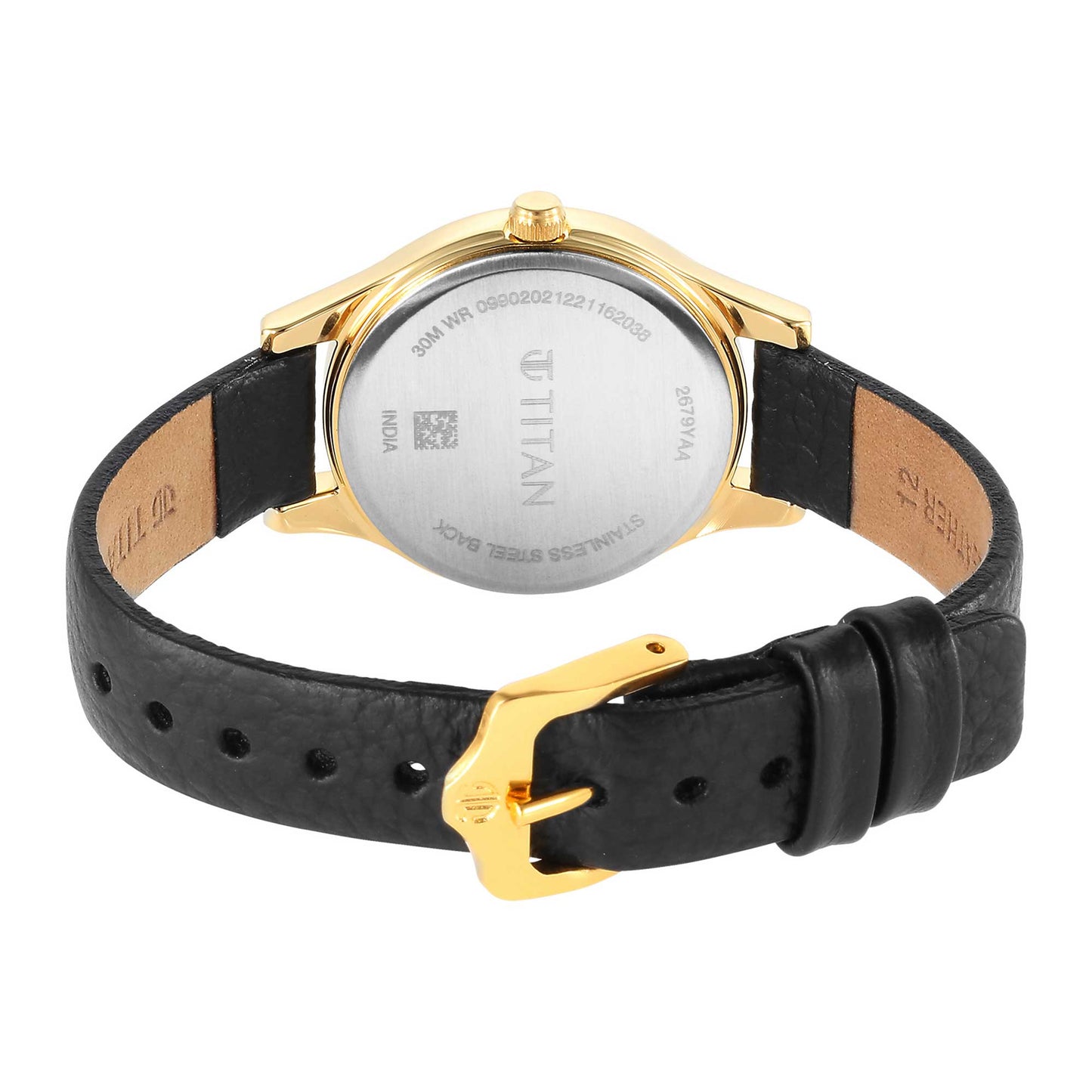 Titan Karishma White Dial Analog Leather Strap watch for Women