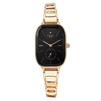 Titan Raga Chic Quartz Analog Black Dial Rose Gold Metal Strap Watch for Women-2687WM01