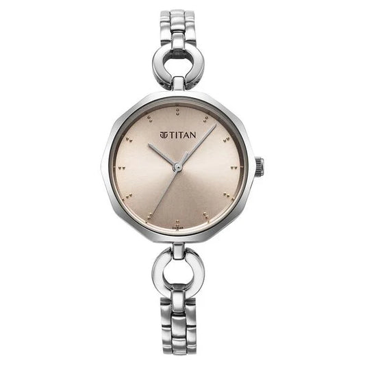 Titan Karishma Silver Dial Watch for Women (2702SM01)