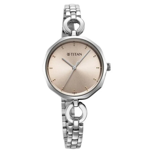 Titan Karishma Silver Dial Watch for Women (2702SM01)