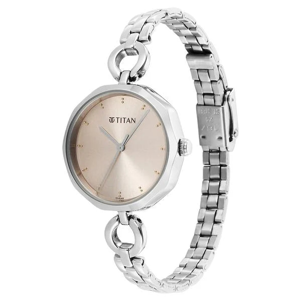 Titan Karishma Silver Dial Watch for Women (2702SM01)