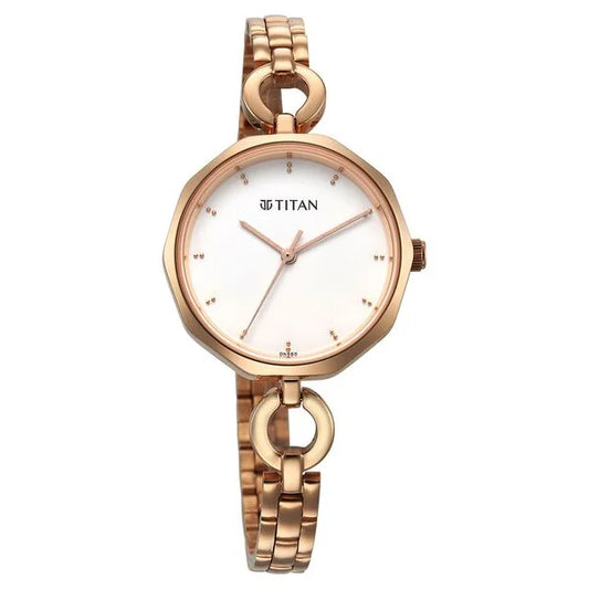 Titan Karishma White Dial Watch for Women (2702WM01)