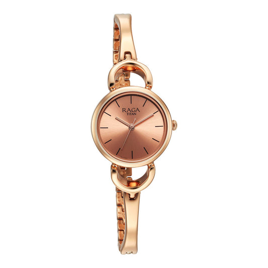 Titan Raga Rose Gold Dial Watch for Women-2724WM01