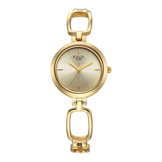 Titan Raga Champagne Dial Watch for Women-2725YM01