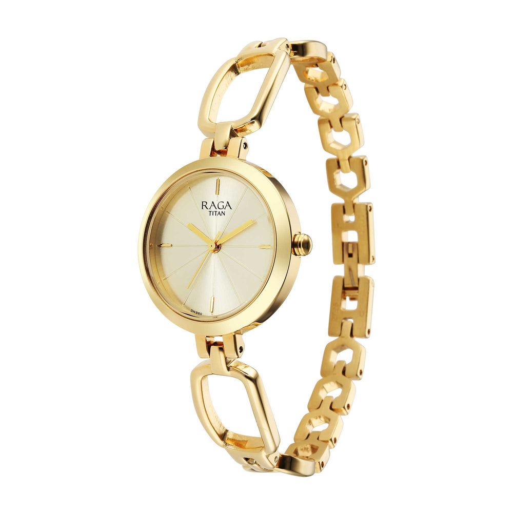 Jam Tangan Wanita Titan Raga Champagne Dial-2725YM01